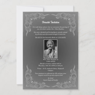 Shok Sandesh Hindu Shraddh  Invitation