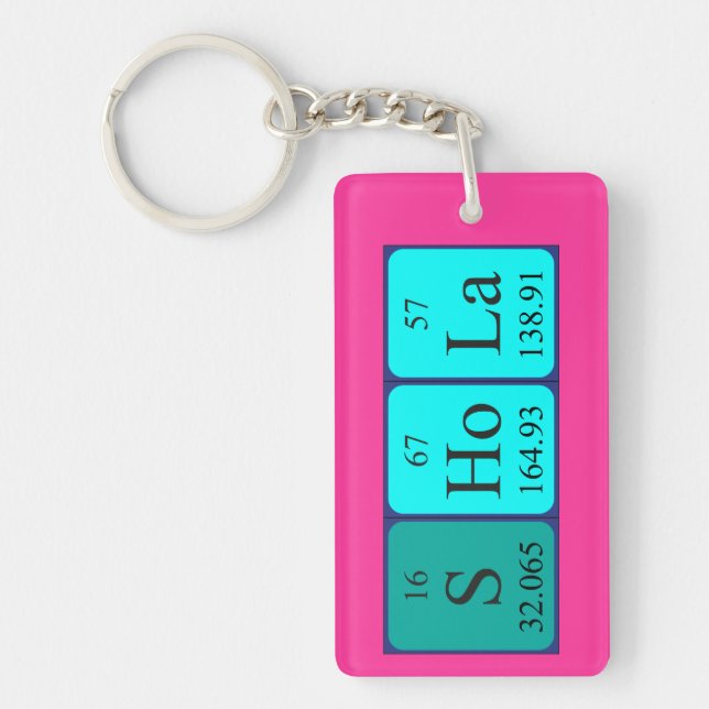 Shola periodic table name keyring (Front)