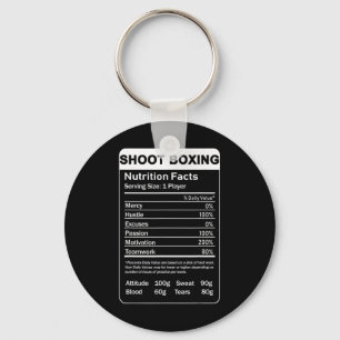 Shoot Boxing Nutrition Facts Keychain