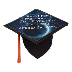 Shoot for the Moon Graduation Cap Topper
