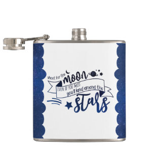 Shoot for the Moon Hip Flask