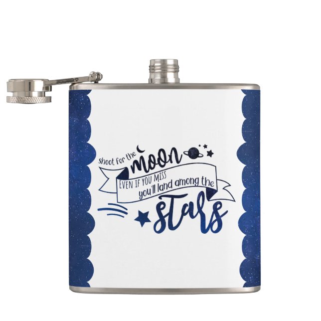 Shoot for the Moon Hip Flask (Opened)