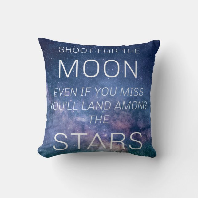 Shoot For The Moon Throw Pillow (Front)