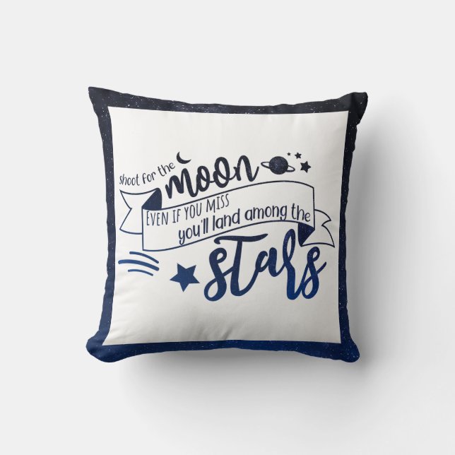 Shoot for the Moon Throw Pillow (Front)