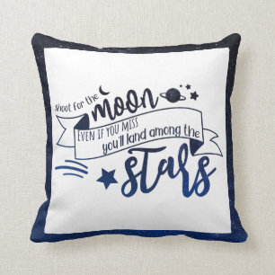 Shoot for the Moon Throw Pillow