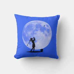 Shoot For The Moon Women's Goals Women Golfer Throw Pillow