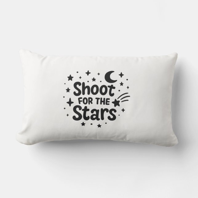 Shoot for the Stars Lumbar Pillow (Front)