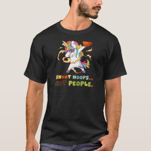 Shoot Hoops Not People Unicorn Basketball Cute Gi T-Shirt