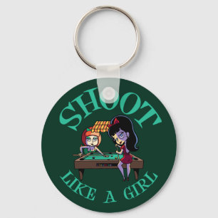 Shoot Like A Girl Keychain