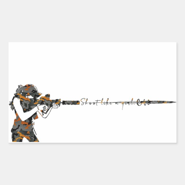 Shoot Like A Girl   Sticker (Front)