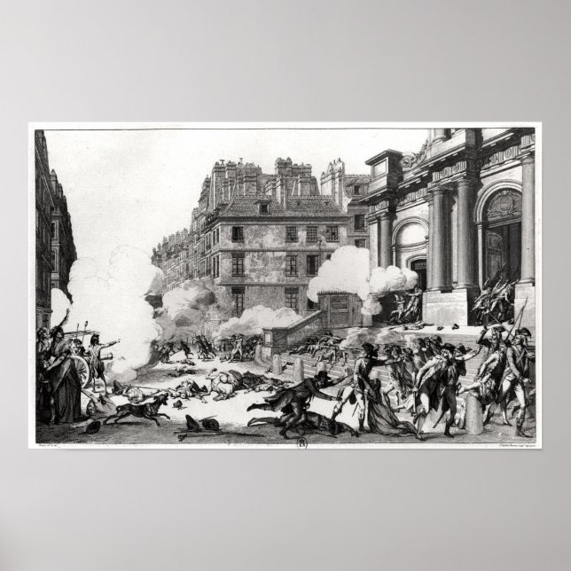 Shoot-out before St. Roch church in Paris Poster (Front)