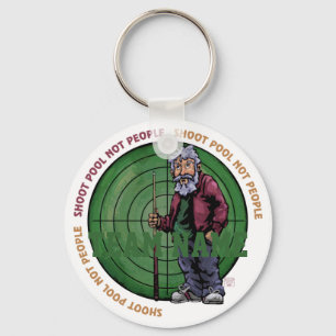 Shoot Pool Not People Keychain