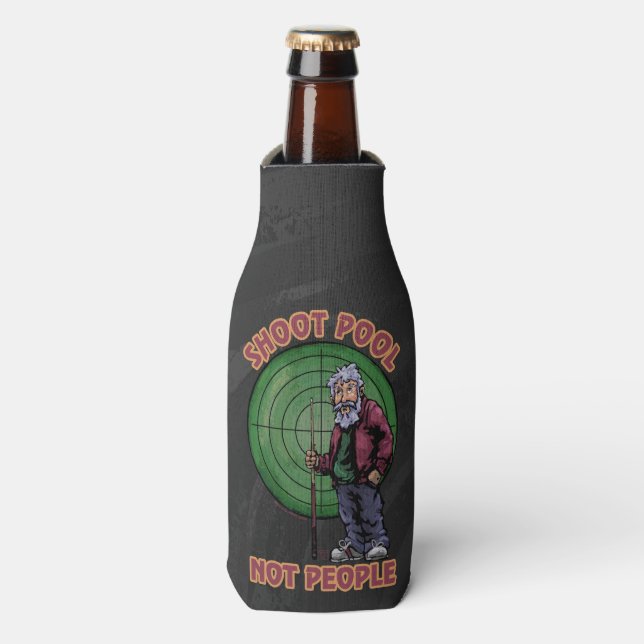 Shoot Pool Not People Please Bottle Cooler (Bottle Front)