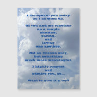 Shoot Your Shot To Him Magnetic Greeting Card