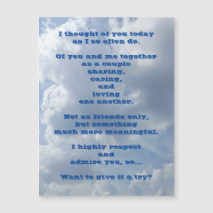 Shoot Your Shot To Him Magnetic Greeting Card