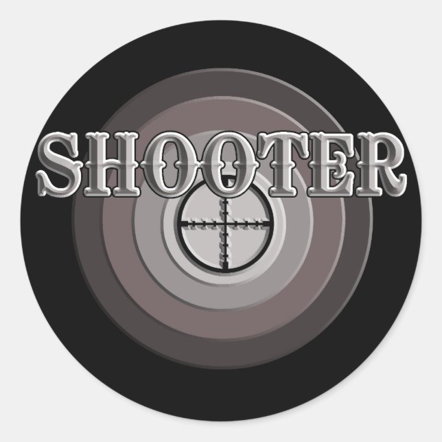 Shooter Classic Round Sticker (Front)