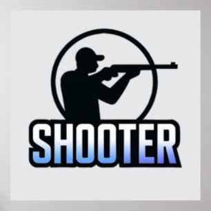 Shooter – Marksman Silhouette Premium Design  Poster