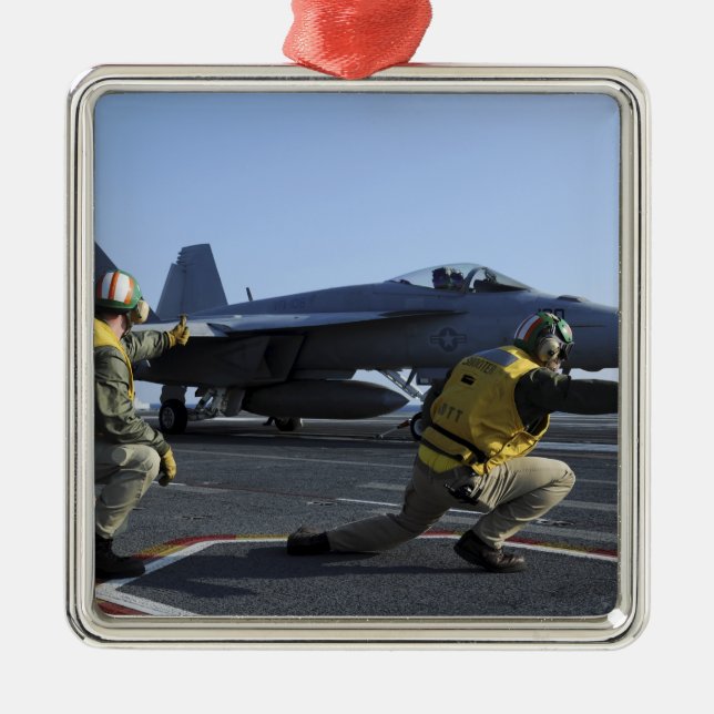 Shooters aboard the USS George HW Bush Metal Ornament (Front)