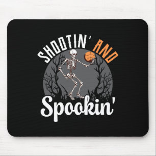 Shootin' And Spookin' Skeleton Sketll Player Hallo Mouse Pad