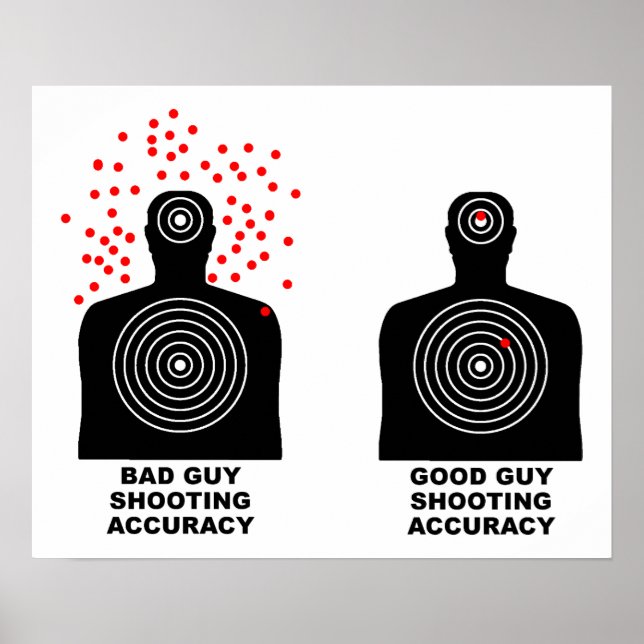 Shooting Accuracy Funny Poster (Front)