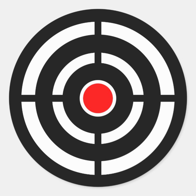 Shooting Archery Target Classic Round Sticker (Front)