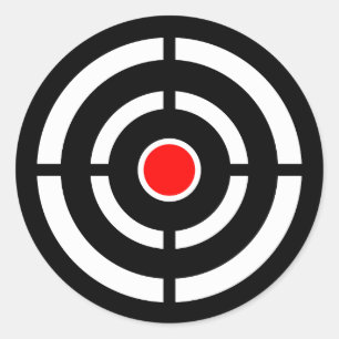 Shooting Archery Target Classic Round Sticker
