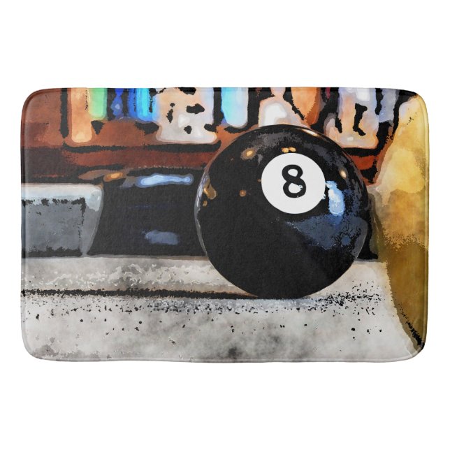 Shooting For The Eight Ball Bath Mat (Front)