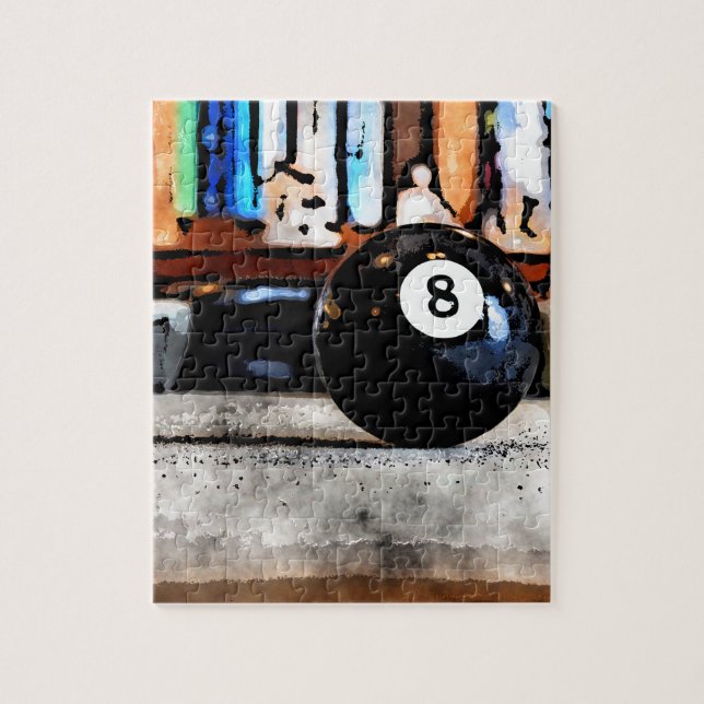 Shooting For The Eight Ball Jigsaw Puzzle (Vertical)