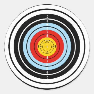 Shooting Game Target Classic Round Sticker