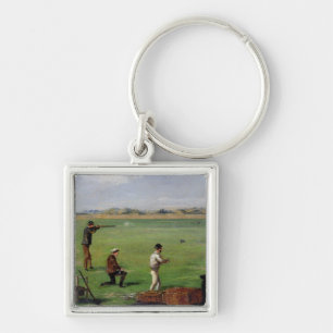 Shooting (oil on paper) keychain