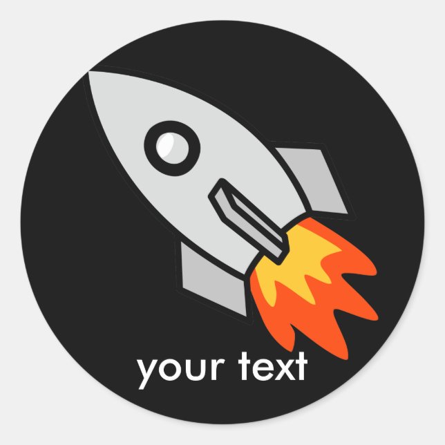 Shooting rocket Gifts Classic Round Sticker (Front)