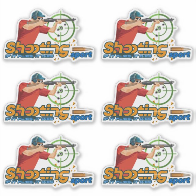 Shooting Sports | 8" x 8"- Glossy Transparent (Front)