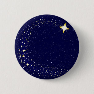 Shooting Star 2 Inch Round Button