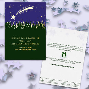Shooting Star Christmas Foil Business Holiday Card