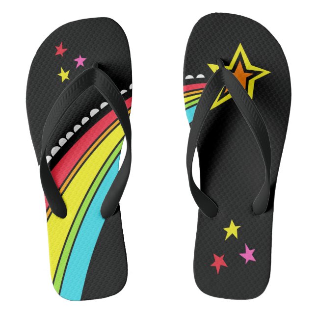 Shooting Star Flip Flops Beach Footwear (Footbed)
