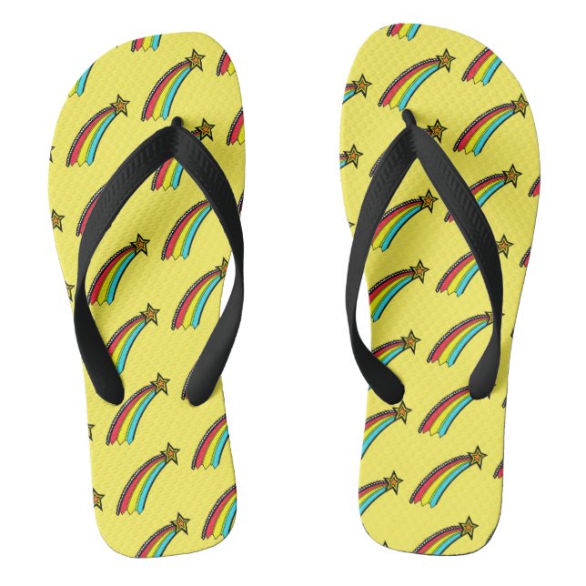 Shooting Star Flip Flops Beach Footwear (Footbed)