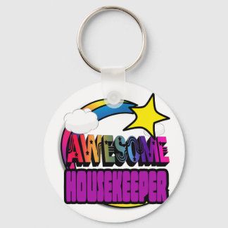 Shooting Star Rainbow Awesome Housekeeper Keychain