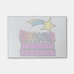 Shooting Star Rainbow Awesome Spanish Teacher Post-it Notes