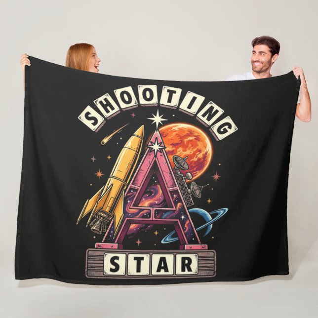 Shooting Star Space Fleece Blanket (In Situ)