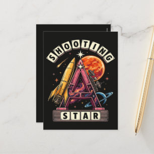 Shooting Star Space Holiday Postcard