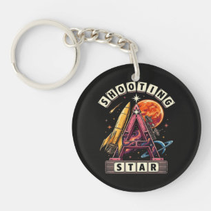 Shooting Star Space Keychain
