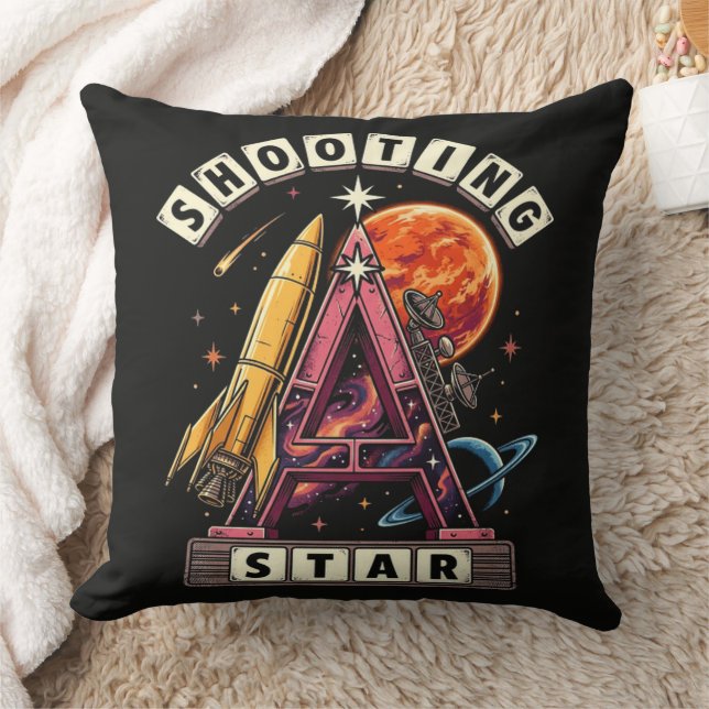 Shooting Star Space Throw Pillow (Blanket)