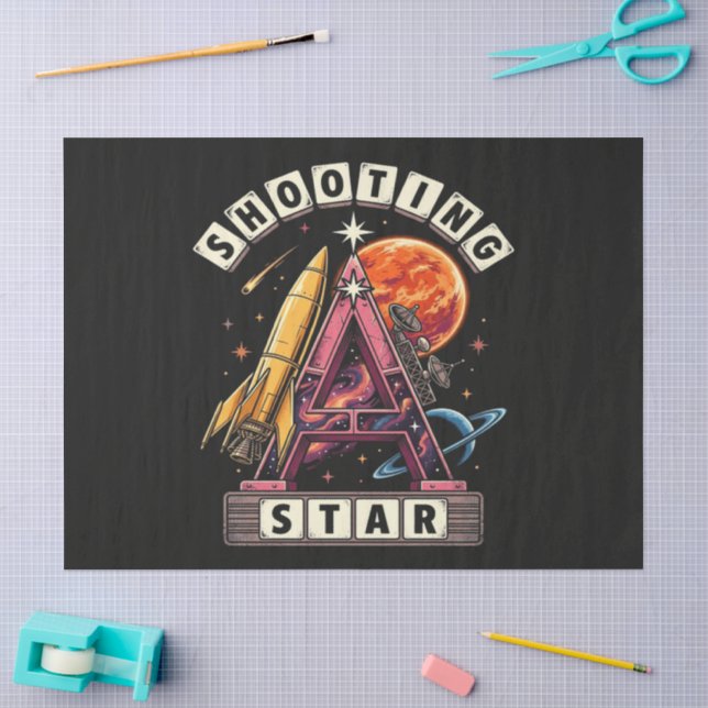Shooting Star Space Tissue Paper (Craft)