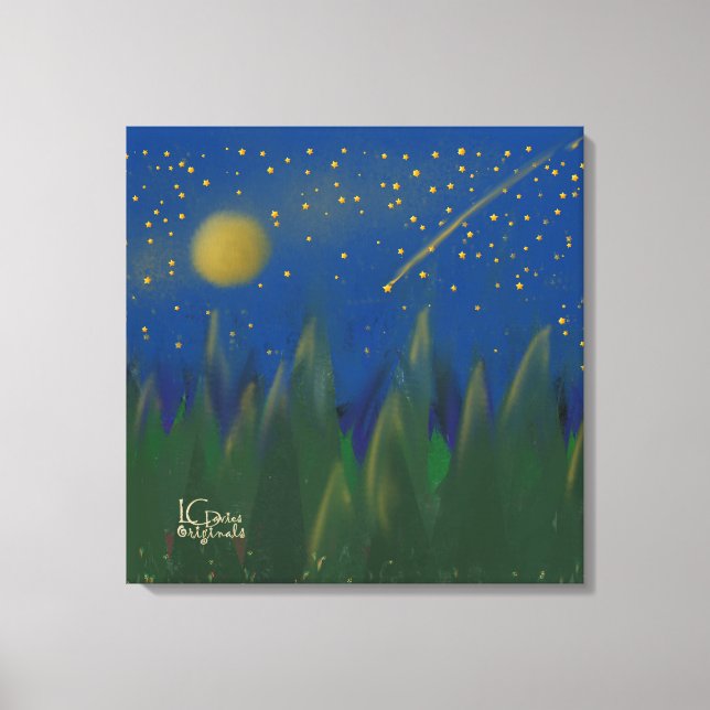 Shooting Star Stretched Canvas Print (Front)