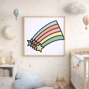 Shooting Stars and Rainbow Print