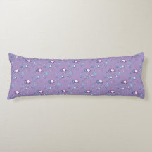 Shooting Stars Comets Pastel Purple Body Pillow