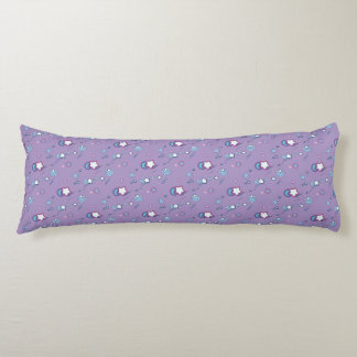 Shooting Stars Comets Pastel Purple Body Pillow