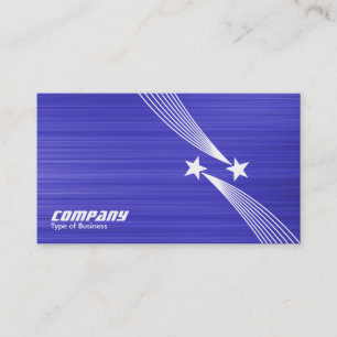 Shooting Stars v2 - White on Blue Texture Business Card