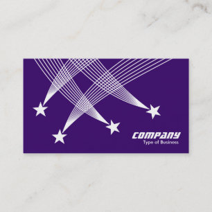 Shooting Stars - White on Deep Purple 330066 Business Card