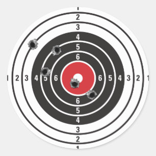 Shooting Target Classic Round Sticker